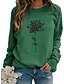 cheap Hoodies &amp; Sweatshirts-Women&#039;s Graphic Text Dandelion Hoodie Sweatshirt Daily Basic Casual Hoodies Sweatshirts  Blue Fuchsia Green / Letter
