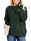 cheap Women&#039;s Sweaters-Women&#039;s Jumper Solid Color Long Sleeve Loose Sweater Cardigans Fall Winter Shirt Collar Army Green White Black