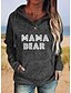 cheap Hoodies &amp; Sweatshirts-Women&#039;s Graphic Text Letter Pullover Hoodie Sweatshirt Daily Weekend Casual Hoodies Sweatshirts  Loose Black