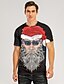 abordables T-shirts de Noël-t-shirt pour hommes impression 3d graphique impression 3d manches courtes hauts col rond noir / gris
