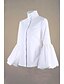 cheap Tops &amp; Blouses-Women&#039;s Blouse Shirt Solid Colored Standing Collar Patchwork Basic Tops Loose Lantern Sleeve White Black Wine