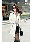 abordables Manteaux &amp; Trenchs Femme-vêtements d&#039;extérieur à manches longues pour femmes avec gants vestes en coton rembourré manteau à capuche (moyen, noir)