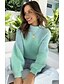 cheap Sweaters-Women&#039;s Pullover Solid Color Knitted Long Sleeve Loose Sweater Cardigans Fall Winter Turtleneck Green