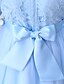 cheap Girls&#039; Dresses-Kids Little Dress Girls&#039; Floral Solid Colored Performance Graduation Mesh Bow Blue White Pink Above Knee Long Sleeve Cute Dresses Children&#039;s Day Regular Fit