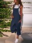 cheap Jumpsuits &amp; Rompers-Women&#039;s Overall Solid Color Casual Casual Daily Sleeveless Standard Fit Wine Red Black Gray S M L Summer