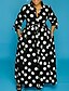 cheap Midi Dresses-Women&#039;s Plus Size Polka Dot Holiday Dress Shirt Collar Long Sleeve Casual Fall Winter Daily Midi Dress Dress / Maxi