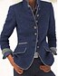 cheap Coats &amp; Trench Coats-Women&#039;s Bomber Jacket Fall &amp; Winter Work Short Coat Turtleneck Slim Streetwear Jacket Long Sleeve Fur Trim Solid Colored Blue Purple Khaki