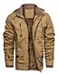 abordables Best Sellers-chaquetas gruesas de invierno para hombre chaquetas de caza con capucha cazadora con aislamiento chaquetas de campo forradas de vellón chaquetas militares grises