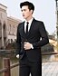 preiswerte New To Sale-Herren Slim Fit 3-teiliger Anzug 2-Knopf-Blazer Jacke Kleid Weste Falte Vorderhose Set grau