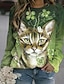 cheap Hoodies &amp; Sweatshirts-Women&#039;s Graphic Hoodie Sweatshirt Daily Work Hoodies Sweatshirts  Loose Khaki Green