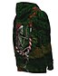 cheap Men&#039;s Tees &amp; Tank Tops-Men&#039;s Pullover Hoodie Sweatshirt Graphic 3D Skull Front Pocket Hooded  Daily 3D Print 3D Print  Hoodies Sweatshirts  Long Sleeve Green