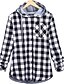 cheap Tops &amp; Blouses-Women&#039;s Hoodie Sweatshirt Pullover Button Pocket Green Blue Red Plaid Casual Long Sleeve S M L XL 2XL