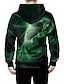 cheap Hoodies-Men&#039;s Graphic 3D Zip Up Hoodie Sweatshirt Front Pocket 3D Print Daily Weekend 3D Print Hoodies Sweatshirts  Green