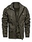 cheap Best Sellers-mens thick winter jackets hooded hunting jackets insulated windbreaker fleece lined field jackets military jackets gray