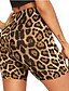 cheap Shorts-women&#039;s leopard snakeskin print biker shorts, leopard, size large