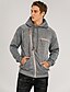 abordables Hoodies-Homme Sweat zippé Couleur unie Capuche Casual du quotidien Vêtement de rue non imprimable basique Frais Vêtement Tenue Pulls Capuche Pulls molletonnés Mince Manches Longues Gris Clair Gris Foncé