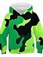 billige Hættetrøjer og sweatshirts til drenge-Børn Drenge Hættetrøje og sweatshirt Langærmet Grafisk 3D Trykt mønster Rød militærgrøn Kakifarvet Børn Toppe Aktiv