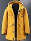 cheap Best Sellers-Men&#039;s Women&#039;s Down Long Coat Regular Fit Jacket Solid Colored Yellow White Black / White Goose Down