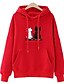 cheap Hoodies &amp; Sweatshirts-Women&#039;s Pullover Hoodie Sweatshirt Animal Lace up Daily Casual Hoodies Sweatshirts  White Black Red