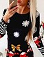 abordables Dresses-Mujer Vestido de Vaina Mini vestido corto Negro Manga Larga Estampado Estampado Otoño Primavera Escote Redondo Casual Noche Delgado 2021 M L XL XXL
