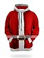 economico Christmas Hoodies-pullover da uomo felpa con cappuccio grafica 3d brutto con cappuccio quotidiano stampa 3d felpe con stampa 3d felpe manica lunga rossa