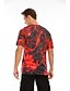 economico Tank Tops-Per uomo maglietta Pop art Astratto Rotonda Top Rosso