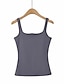 cheap Tank Tops-women&#039;s sleeveless square neck rib knit cotton tank slim crop vest top hot white m
