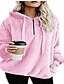 cheap Sweaters-women&#039;s hoodie autumn winter long sleeve warm fluffy sweatshirt pullover top jumper (xx-large, pink)