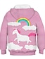 cheap Girls&#039; Hoodies &amp; Sweatshirts-Kids Toddler Girls&#039; Hoodie &amp; Sweatshirt Long Sleeve Unicorn Graphic Animal Print Blushing Pink Children Tops Active Streetwear School New Year