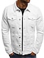 cheap Best Sellers-Men&#039;s Denim Jacket Jean Jacket Casual Daily Leisure Sports Jacket Outerwear Navy Black White