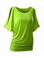 cheap Plus Size Tops-women&#039;s scoop neck solid half sleeve batwing dolman top loose blouses shirts plus size mauve