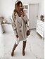cheap Coats &amp; Trench Coats-Women&#039;s Solid Colored Fall &amp; Winter Trench Coat Long Going out 3/4 Length Sleeve Cotton Blend Coat Tops