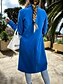 baratos Trench Coats e Casacos Femininos-Mulheres Casaco Outono &amp; inverno Diário Longo Casaco Lapela Chanfrada Normal Casaco Manga Longa Sólido Azul Amarelo Cinzento