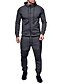 cheap Hoodies-mens sweatsuits 2 piece hoodie tracksuit sets casual jogging suits zipper hoodies pants sets activewear dark gray