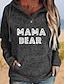 cheap Hoodies &amp; Sweatshirts-Women&#039;s Graphic Text Letter Pullover Hoodie Sweatshirt Daily Weekend Casual Hoodies Sweatshirts  Loose Black