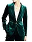 cheap Blazers-Women&#039;s Coat Blue jacket + blue pants / Green jacket + green pants S / M / L