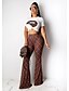cheap Two Piece Sets-Women&#039;s Streetwear Print Going out Casual / Daily Two Piece Set Crop Pant Loungewear Patchwork Tops