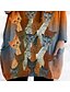 preiswerte Casual Kleider-Damen T Shirt Kleid Minikleid Orange Langarm Druck Katze Batik Tasche Patchwork Druck Herbst Frühling V-Ausschnitt Büro Freizeit Lose 2021 M L XL XXL 3XL