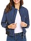 preiswerte Damen Jacken-Damen Mantel Volltonfarbe Sport Ganzjährig Standard Mantel Verabredung Jacken Blau