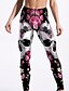 abordables Graphic Chic-Femme Sportif Confort Gymnastique Yoga Leggings Pantalon Crânes Fleur Cheville Imprimé Rose Claire