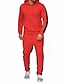abordables Men&#039;s Sweatshirt Set-Hombre Tracksuit Sudadera Deporte Ropa Sudaderas con capucha Sudaderas Jersey de una pieza de color liso Amarillo