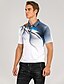 cheap Polos-Men&#039;s Golf Shirt Tennis Shirt Collar Shirt Collar Graphic Black Rainbow Red Short Sleeve Plus Size Print Daily Holiday Regular Fit Tops Streetwear Exaggerated