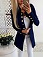 cheap Jackets-Women&#039;s Jacket Slim Solid Colored Chic &amp; Modern Long Sleeve Coat Daily Wear Fall Spring Long Jacket Black / Stand Collar