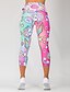 cheap Graphic Chic-Women&#039;s Sporty Comfort Sports Leggings Skinny Gym Yoga Pants Patterned Calf-Length Print High Waist Blushing Pink