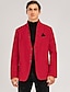 cheap New To Sale-Men&#039;s Blazer Blazer Solid Colored Slim Cotton / Polyester Men&#039;s Suit Khaki / White / Black - Stand Collar