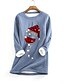 preiswerte Weihnachtsoberteile-Damen Kapuzenshirt Pullover Grafik Weihnachten Weihnachten Kapuzenpullover Sweatshirts Blau Purpur Gelb