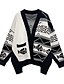 cheap Sweaters-Women&#039;s Christmas Geometric Cardigan Long Sleeve Sweater Cardigans Open Front Fall Winter Black