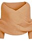 abordables Jerséis-Mujer De Punto Color sólido Cárdigan Pulóveres Manga Larga Cárdigans suéter Escote en Pico Otoño Invierno Caqui
