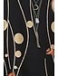 cheap Women&#039;s T-shirts-Women&#039;s Tunic T shirt Dress Tunic Shirts Striped Abstract Patchwork Print Home Daily Tunic Chinoiserie Long Sleeve Round Neck Black Fall &amp; Winter