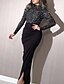 cheap Maxi Dresses-Women&#039;s Sheath Dress Midi Dress White Black Blushing Pink Long Sleeve Solid Color Fall Round Neck Elegant Formal 2021 S M L XL XXL